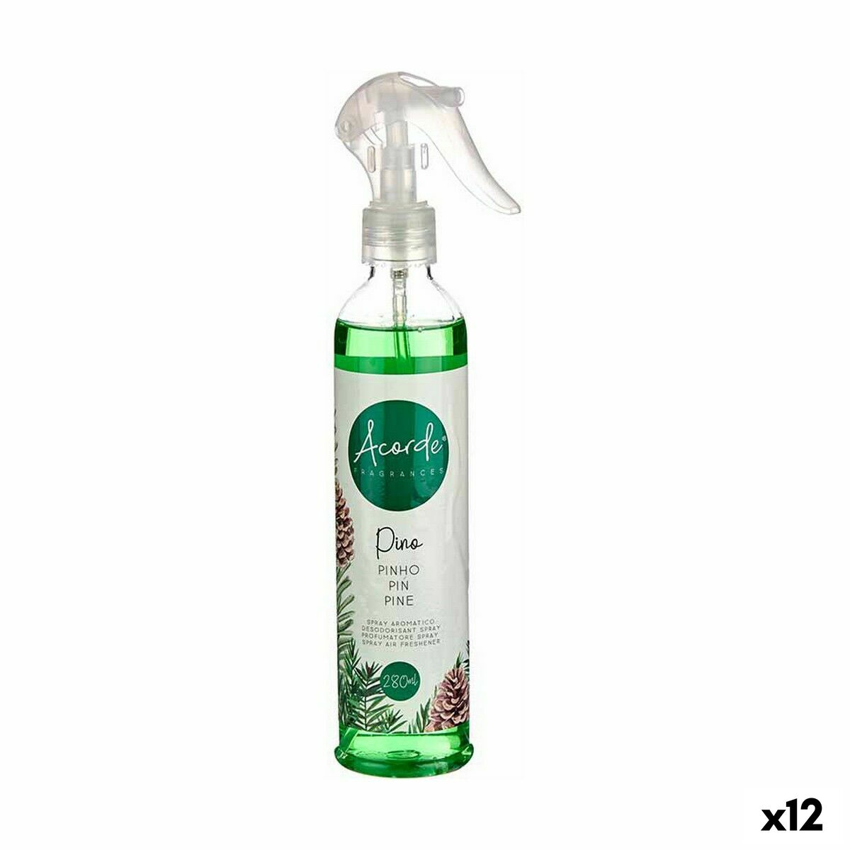 Diffusore Spray Per Ambienti Acorde Pino 280 ml (12 Unità)