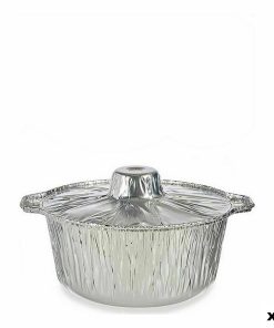 Casseruole Kinvara Argentato Argento Monouso Con coperchio Pentola