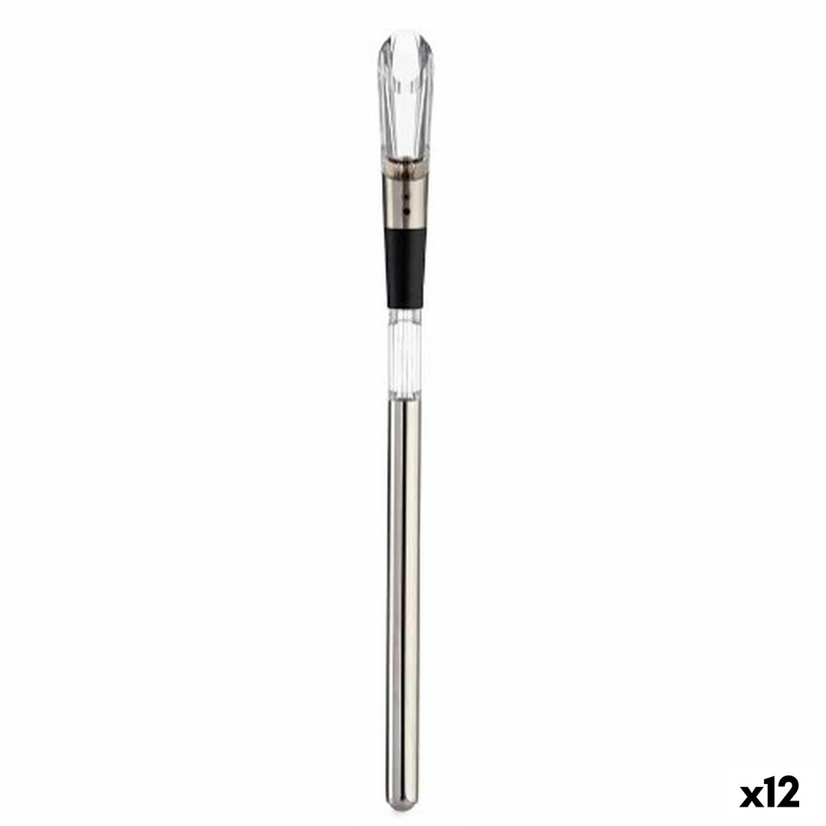 Decanter per Vino Kinvara Bianco Nero Trasparente Acciaio Acciaio inossidabile TPE Plastica 3 in 1 (12 Unità) - Image 2