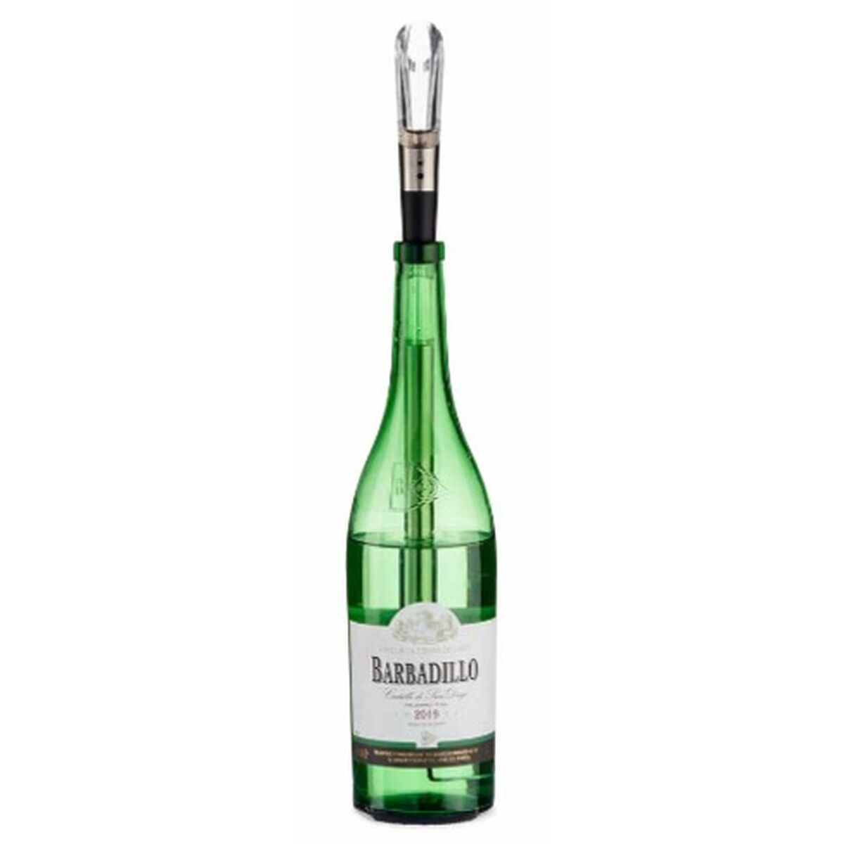 Decanter per Vino Kinvara Bianco Nero Trasparente Acciaio Acciaio inossidabile TPE Plastica 3 in 1 (12 Unità) - Image 3