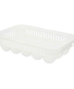 Porta uova Kinvara 02 1067 Bianco Trasparente Plastica 17,5 x 7 x 28,5 cm (12 Unità)