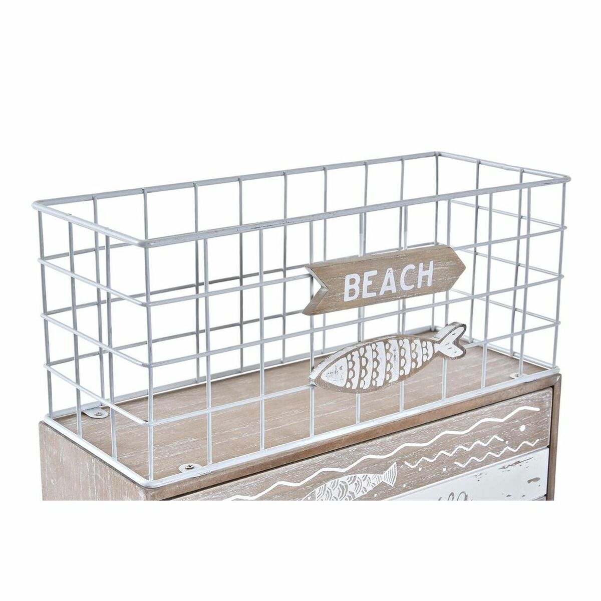 Mortaio da cucina DKD Home Decor Legno Metallo 26,5 x 10,5 x 28,5 cm Pesci