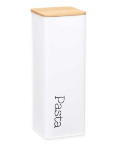 Barattolo in Metallo Kinvara Bianco Metallo 8 x 26,5 x 8 cm Pasta (6 Unità)