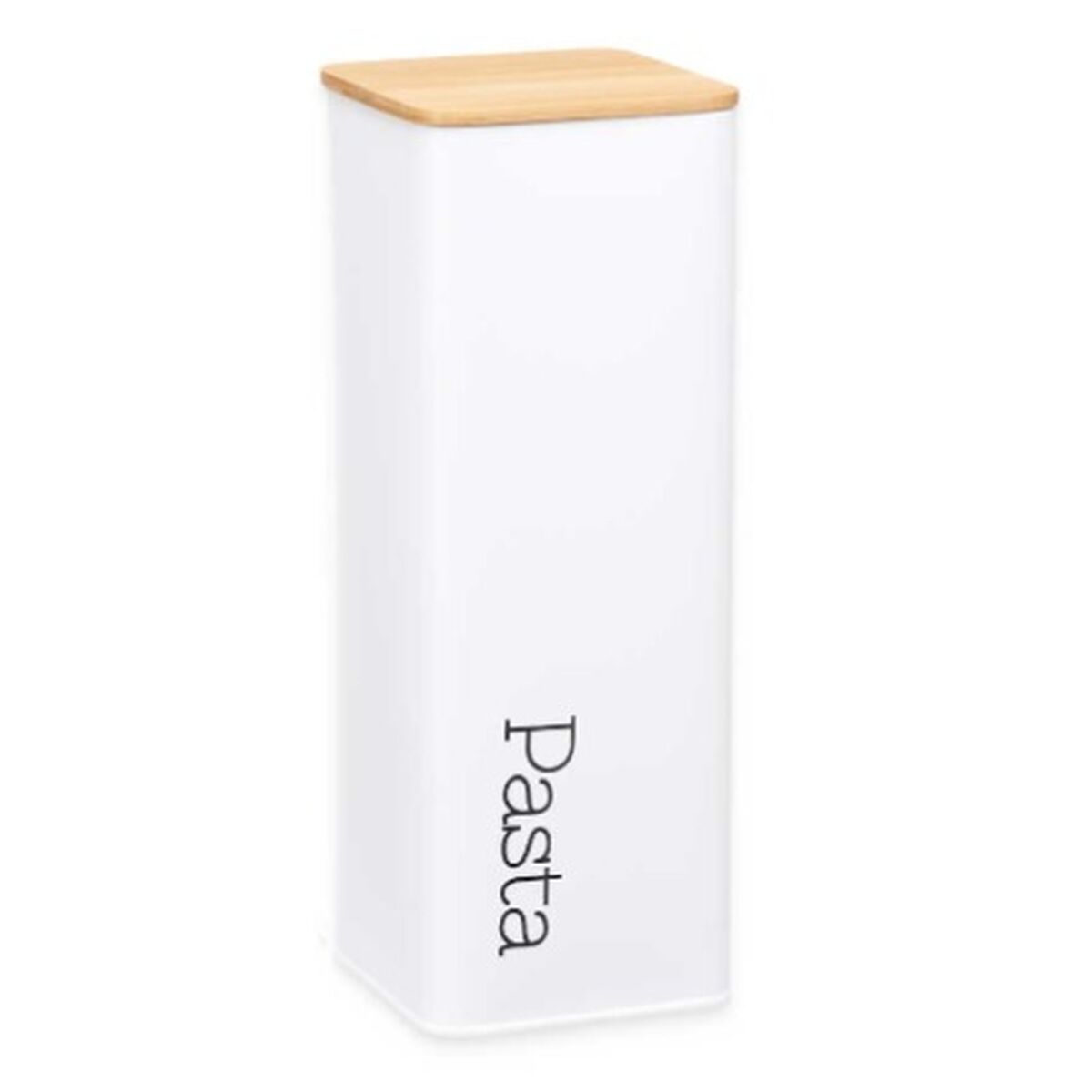 Barattolo in Metallo Kinvara W7081-4 Bianco Metallo 8 x 26,5 x 8 cm Pasta (6 Unità)