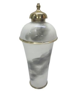 Vaso DKD Home Decor Dorato Alluminio Bicolore Ferro Moderno (17 x 17 x 41 cm)