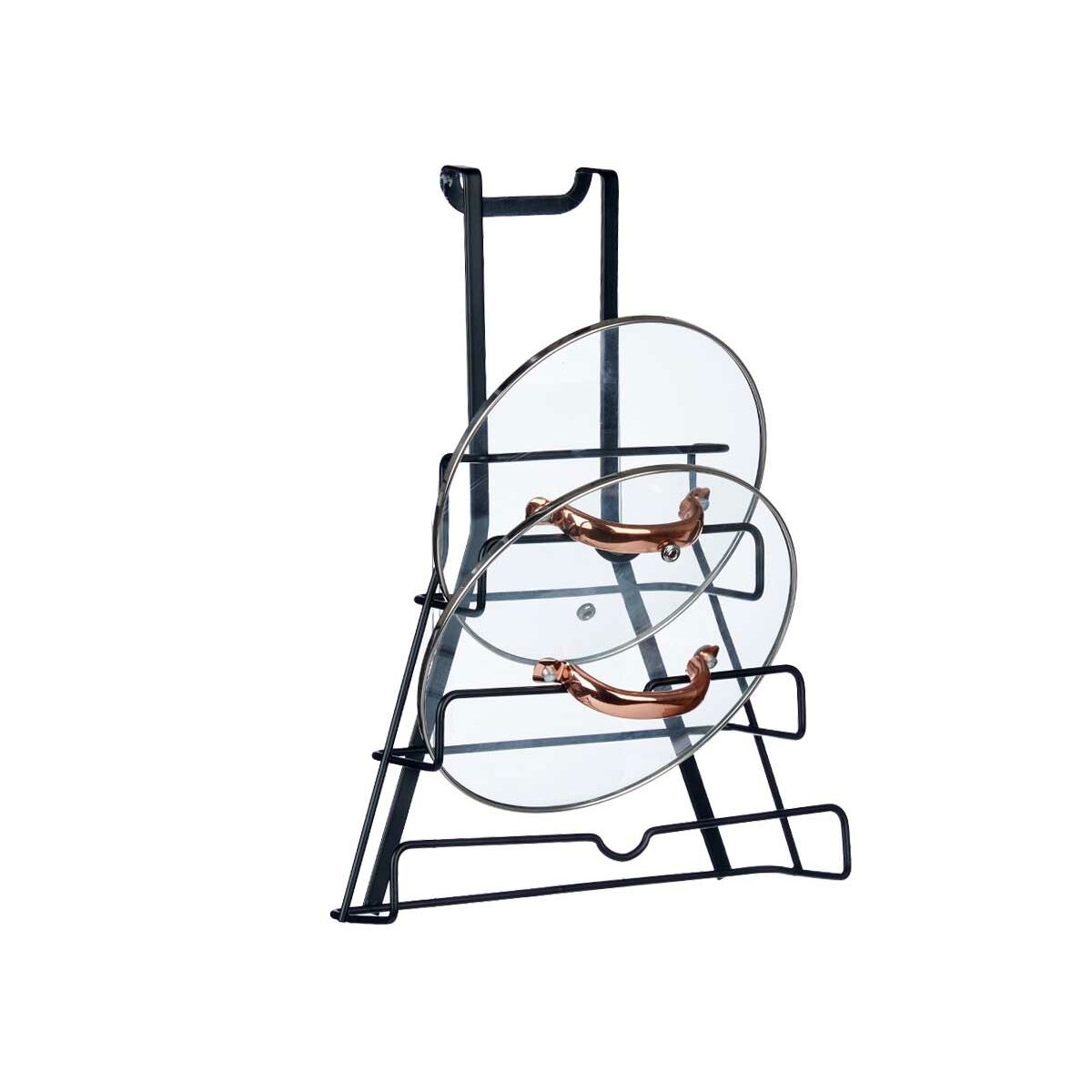 Supporto per Utensili da Cucina Kinvara Metallo Ferro 27 x 37 x 9 cm 27 x 35,5 x 9 cm Coperchio per Padella (6 Unità) - Image 4