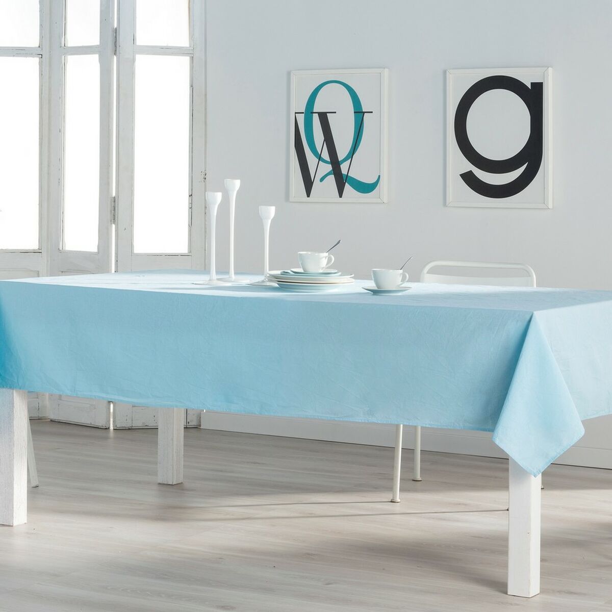 Tovaglia Naturals Azzurro Dimensioni:140 x 225