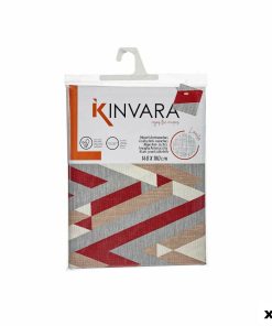 Tovaglia Kinvara ZIGI-21469-26 Rosso Granato Tela 140 x 180 cm Antimacchia Righe (10 Unità)