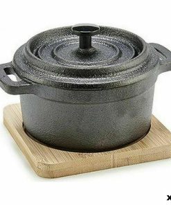 Teglia Kinvara Marrone Nero Legno Bambù Ferro battuto 13 x 8,5 x 10 cm 10 x 8.5 x 13 cm 13 x 10 x 8,5 cm (12 Unità)