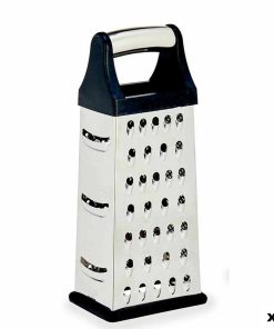 Grattugia Kinvara Nero Argentato Argento Acciaio inossidabile ABS TPR 9,5 x 21,5 x 6,7 cm 9,5 x 22,5 x 6,7 cm (12 Unità)