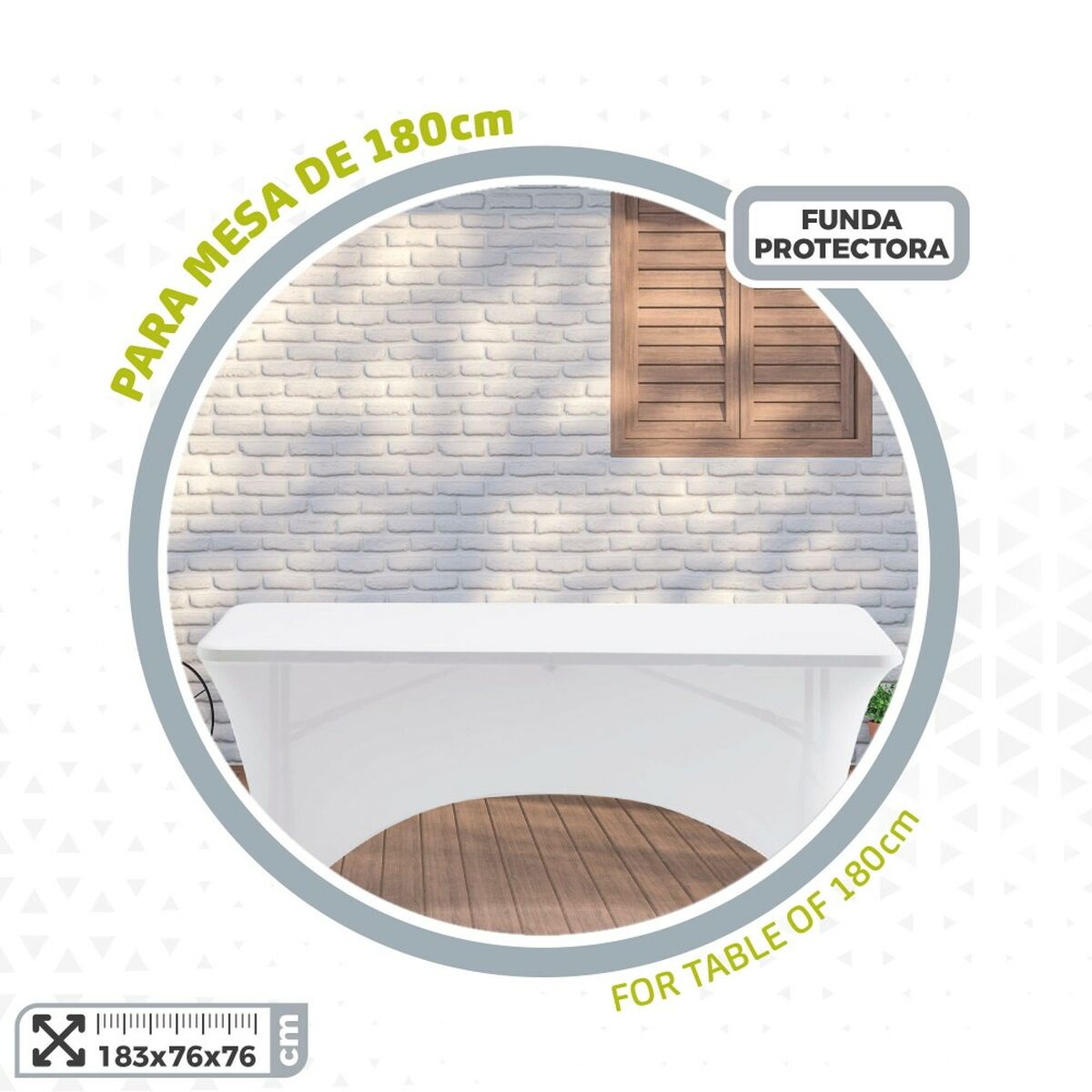 Custodia Protettrice Aktive Bianco 183 x 76 x 76 cm Tavolo Accessori Veicoli Autostrada (6 Unità)