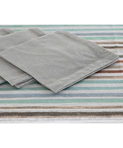 Tovaglia e tovaglioli DKD Home Decor 2 Unità 150 x 150 x 0,5 cm Grigio Blu cielo