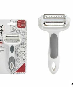 Sbucciatore Kinvara Bianco Grigio Acciaio inossidabile polipropilene TPR 12 x 3 x 22 cm 3 in 1 (12 Unità)