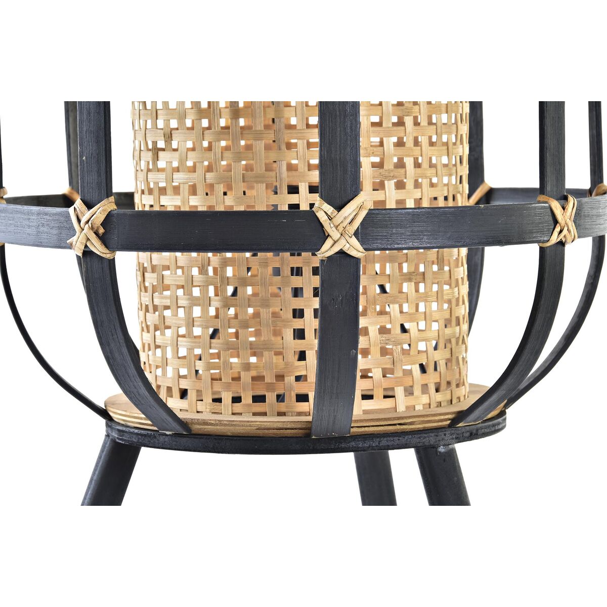 Lampada da tavolo DKD Home Decor Nero Marrone Coloniale 220 V 50 W (31 x 31 x 51 cm) - Image 3