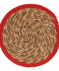 Sottopentola Gift Decor Rosso Naturale Fibra naturale 30 x 1 x 30 cm (48 Unità)