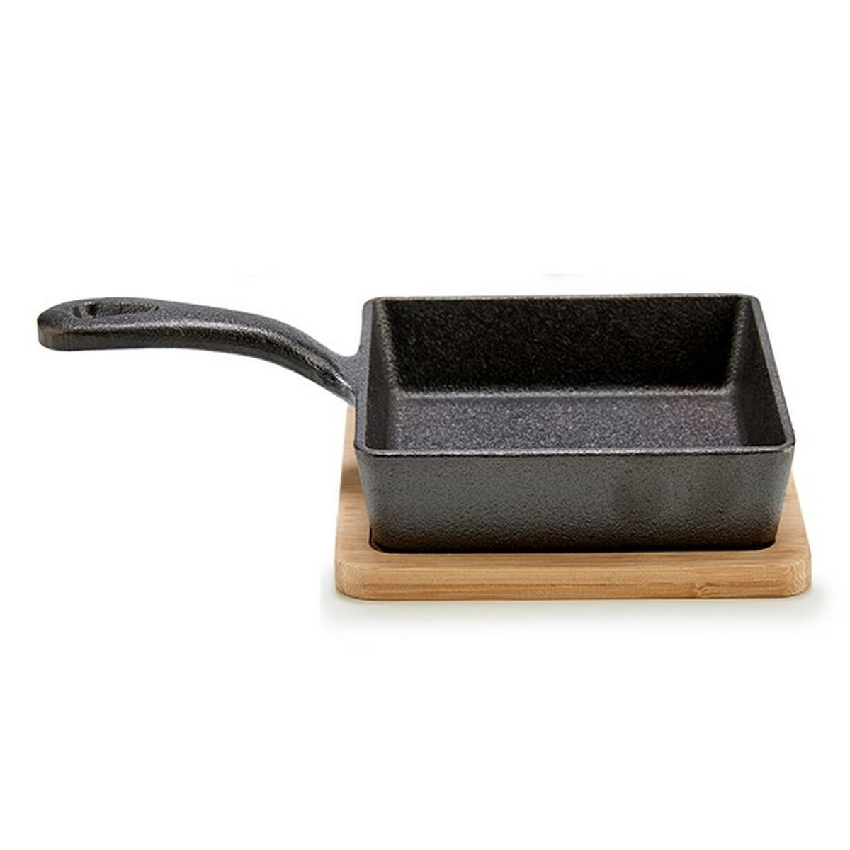 Padella per Servire Aperitivi Kinvara Marrone Grigio Legno 23,7 x 6,3 x 14 cm 14 x 6,3 x 23,7 cm Padella (12 Unità) - Image 3