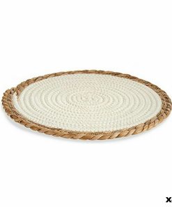 Sottopentola Gift Decor Bianco Naturale Fibra naturale 30 x 1 x 30 cm (48 Unità)