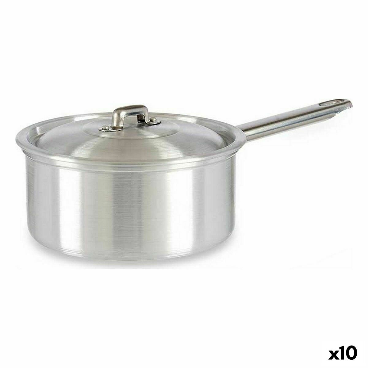 Casseruola con Coperchio Kinvara Argentato Alluminio Ø 16 cm 1,5 L 30 x 10,5 x 18 cm 30,5 x 9 x 18 cm 18 x 10,5 x 30,5 cm (10 Un