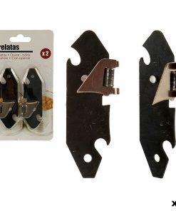 Apriscatole Nero Argentato 1 x 15 x 9 cm 9 x 15 x 1,5 cm (12 Unità)