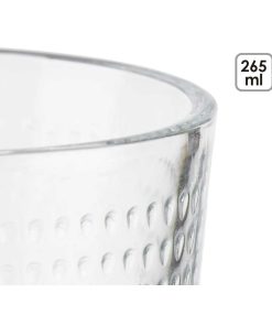 Set di Bicchieri Vivalto Trasparente Vetro Punti 265 ml (8 Unità)