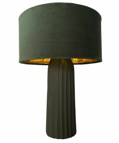 Lampada da tavolo DKD Home Decor Velluto Alluminio Verde (26 x 26 x 37 cm)