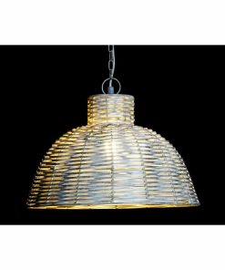 Lampadario DKD Home Decor 38 x 28 x 24 cm Dorato Bianco Ferro 50 W