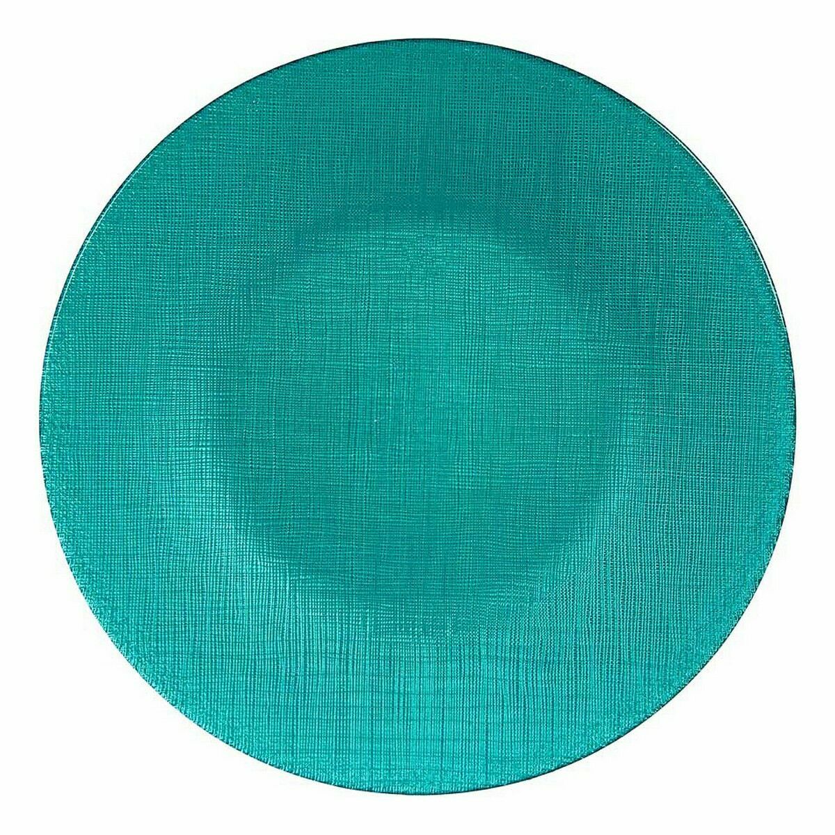 Piatto da pranzo Vivalto Turchese Vetro 27,5 x 2 x 27,5 cm (6 Unità)