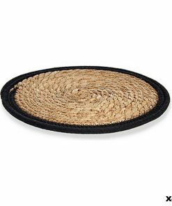 Sottopentola Gift Decor Nero Naturale Fibra naturale 30 x 1 x 30 cm (48 Unità)