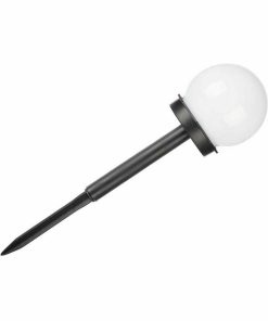 Faro Ibergarden Bianco Nero Plastica 10 x 34,5 x 10 cm 10 x 24,5 x 10 cm Sfera Ricarica a luce solare (12 Unità)