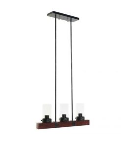 Lampadario DKD Home Decor Cristallo Nero Marrone Alluminio 220 V 50 W (50 x 11 x 20 cm)