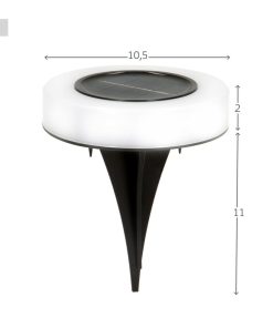 Set di picchetti solari da giardino Aktive 4 Pezzi ABS 10,5 x 12,5 x 10,5 cm (6 Unità )