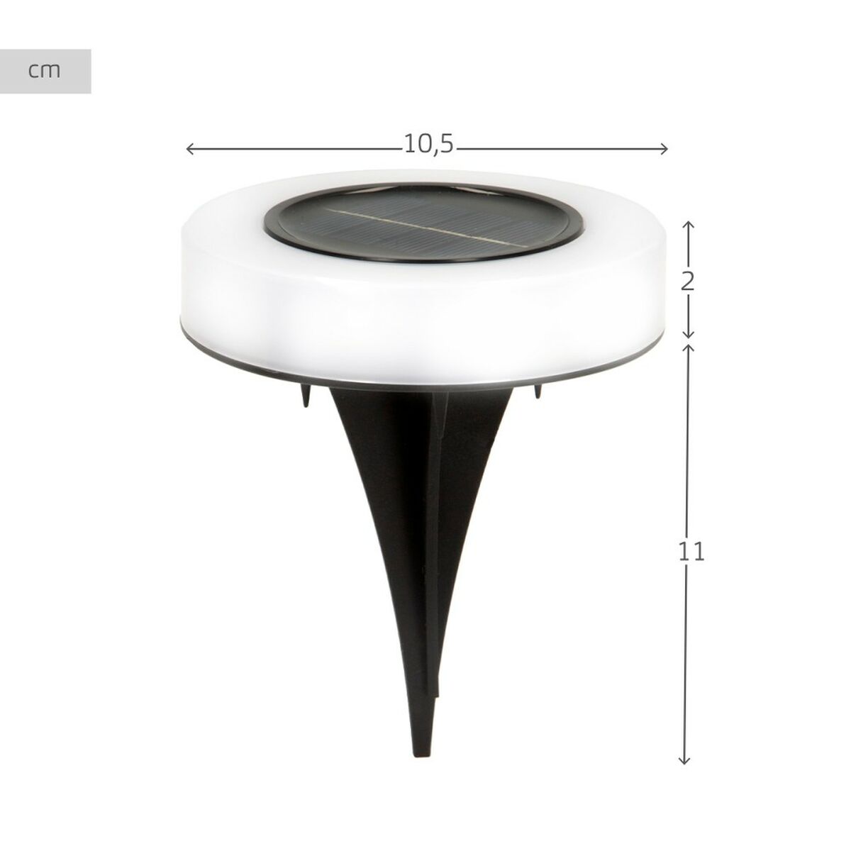 Set di picchetti solari da giardino Aktive 4 Pezzi ABS 10,5 x 12,5 x 10,5 cm (6 Unità)
