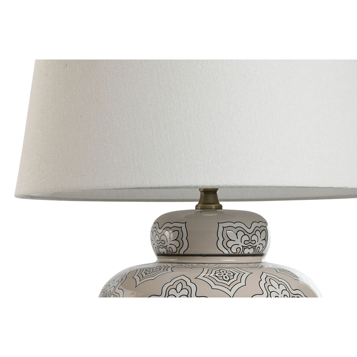 Lampada da tavolo Home ESPRIT Bianco Beige Ceramica 50 W 220 V 43,5 x 43,5 x 61 cm - Image 3