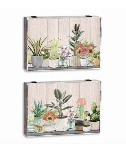 Tappi DKD Home Decor Contatore Impianto Legno MDF 2 Unità 46,5 x 6 x 31,5 cm