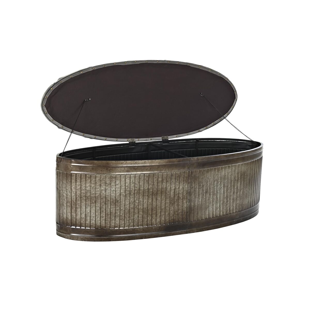 Panca DKD Home Decor Grigio Metallo 117 x 42 x 47 cm