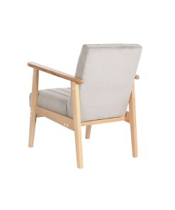 Poltrona DKD Home Decor 63 x 68 x 81 cm Naturale Grigio Beige Pino