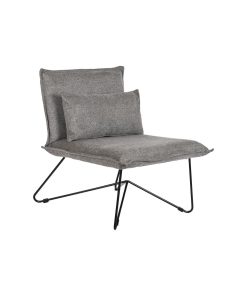Poltrona DKD Home Decor 66 x 78 x 75 cm Nero Grigio Metallo