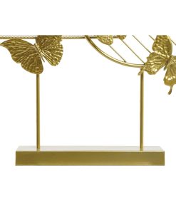 Statua Decorativa DKD Home Decor Dorato Metallo Farfalle (63 x 9 x 58,4 cm)