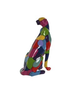 Statua Decorativa Home ESPRIT Multicolore Pantera 25 x 18 x 41 cm