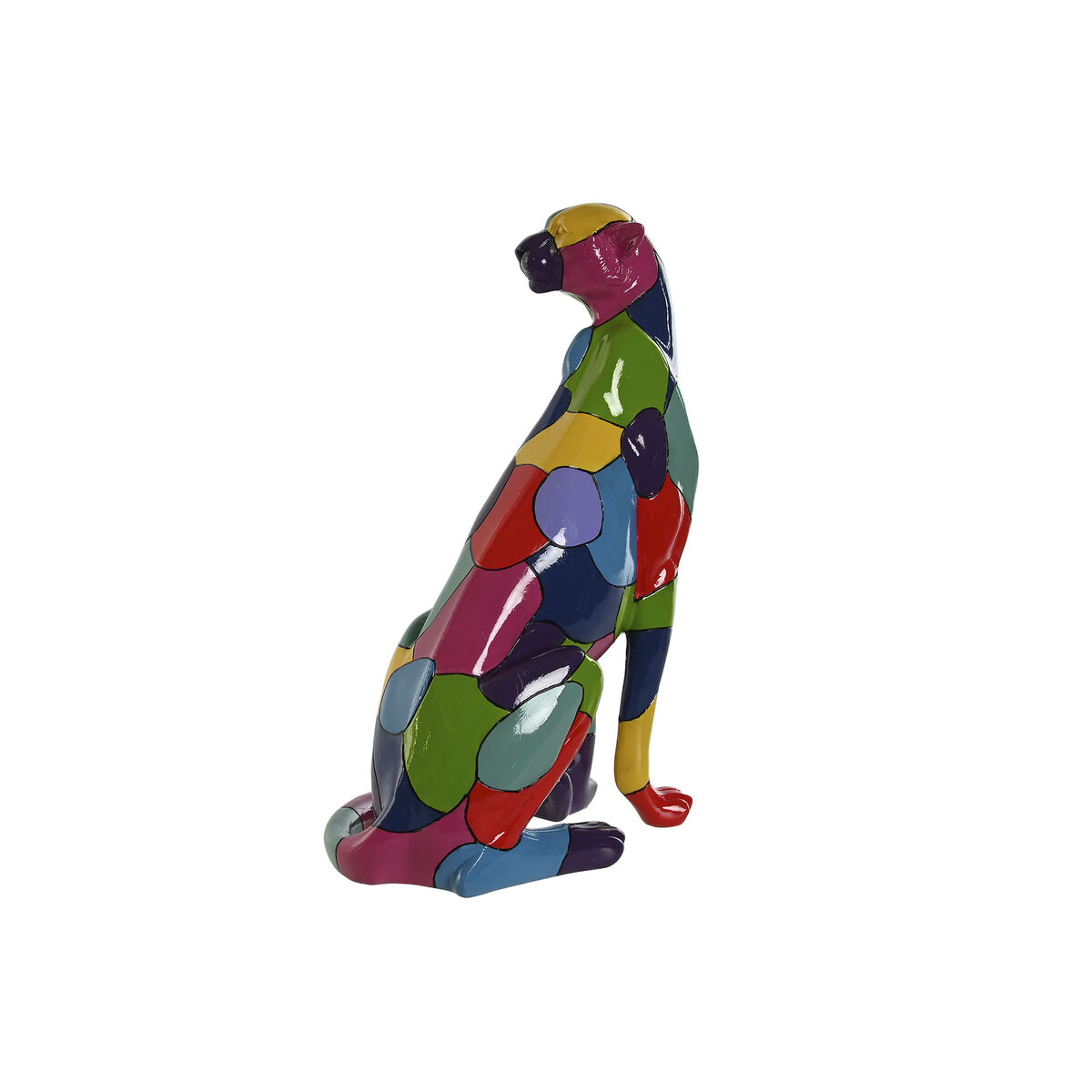 Statua Decorativa Home ESPRIT Multicolore Pantera 25 x 18 x 41 cm