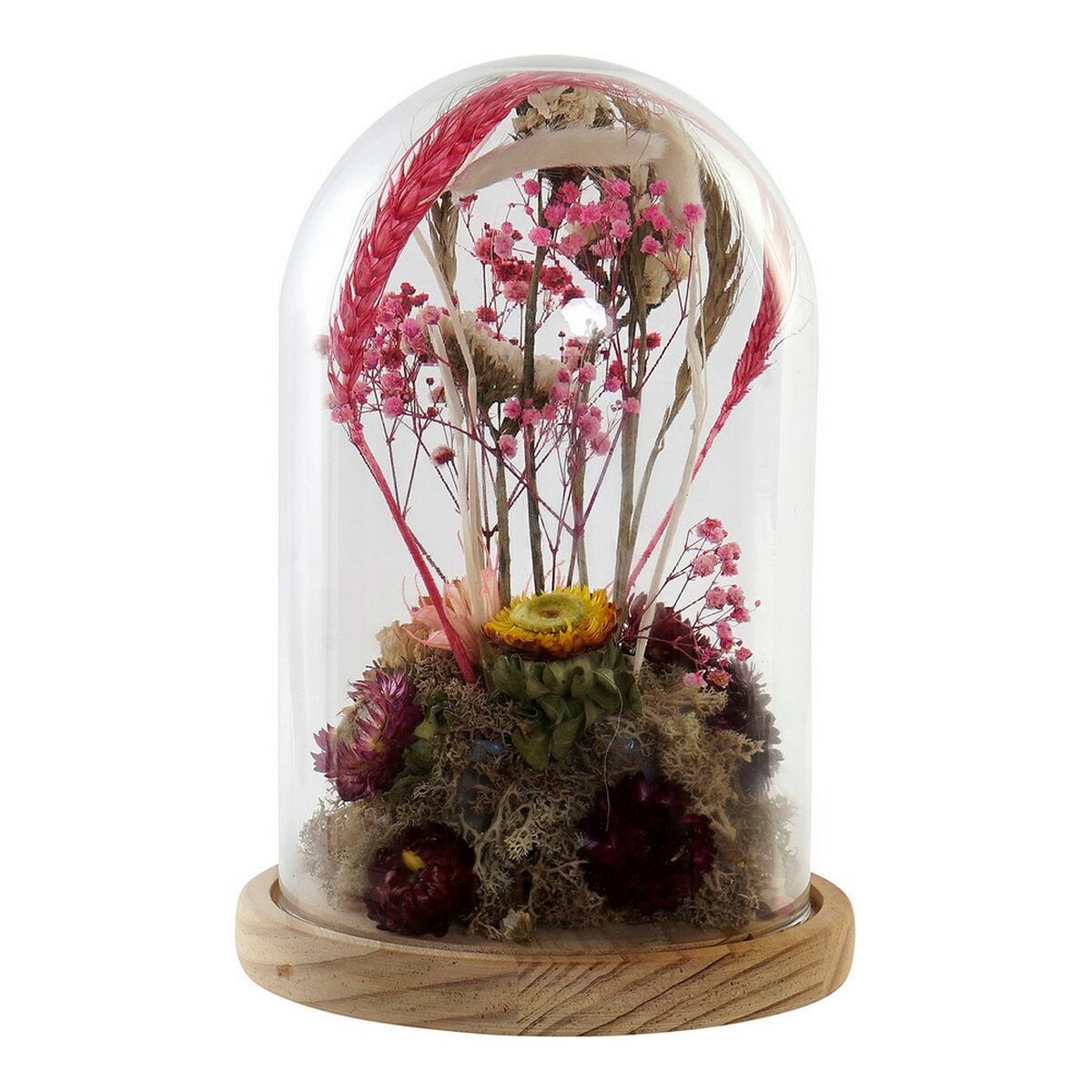 Statua Decorativa DKD Home Decor ?S3013877 Cristallo Naturale MDF Fiori (17 x 17 x 26 cm)