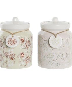 Barattolo DKD Home Decor 12 x 12 x 16 cm 1 L Dolomite Tradizionale (2 Unità)