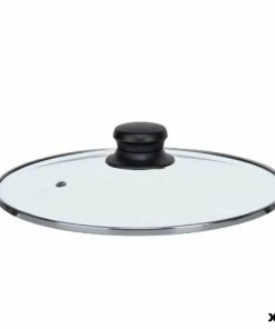 Coperchio per Pentola Kinvara Trasparente Argentato Argento Metallo Vetro Acciaio inossidabile Cristallo Acciaio 22 cm 22,5 x 6