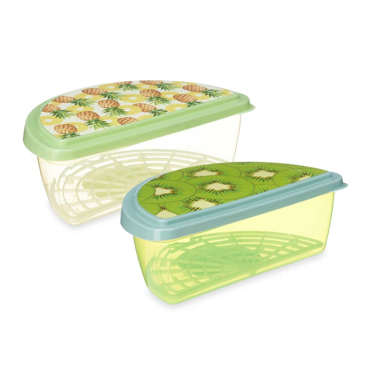 Porta pranzo Leknes Plastica Ananas Kiwi 1,2 L Frutta (24 Unità)