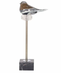 Statua Decorativa DKD Home Decor ?S3021640 Cristallo Tricolore Marmo Uccello