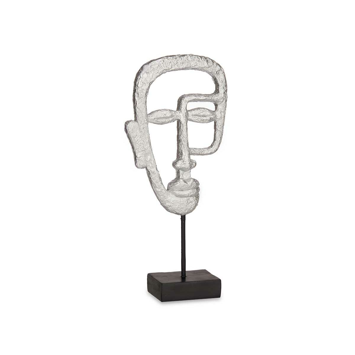 Statua Decorativa Gift Decor Argentato Argento Viso 19,5 x 38 x 10,5 cm (4 Unità)