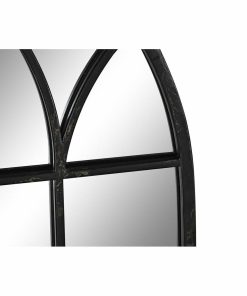 Specchio da parete DKD Home Decor Nero Finestra 36 x 2 x 65 cm (65 Pezzi)
