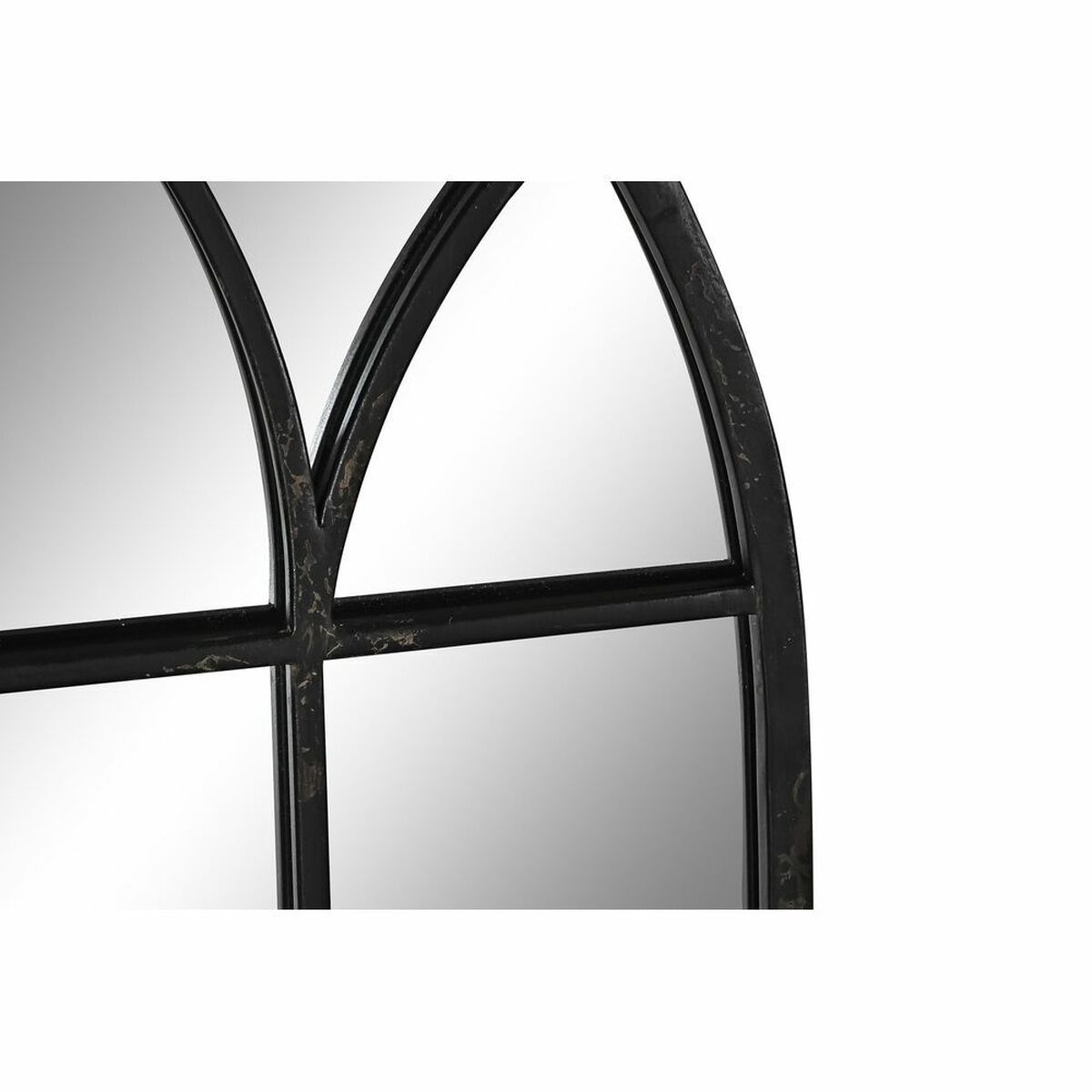 Specchio da parete DKD Home Decor Nero Finestra 36 x 2 x 65 cm (65 Pezzi)