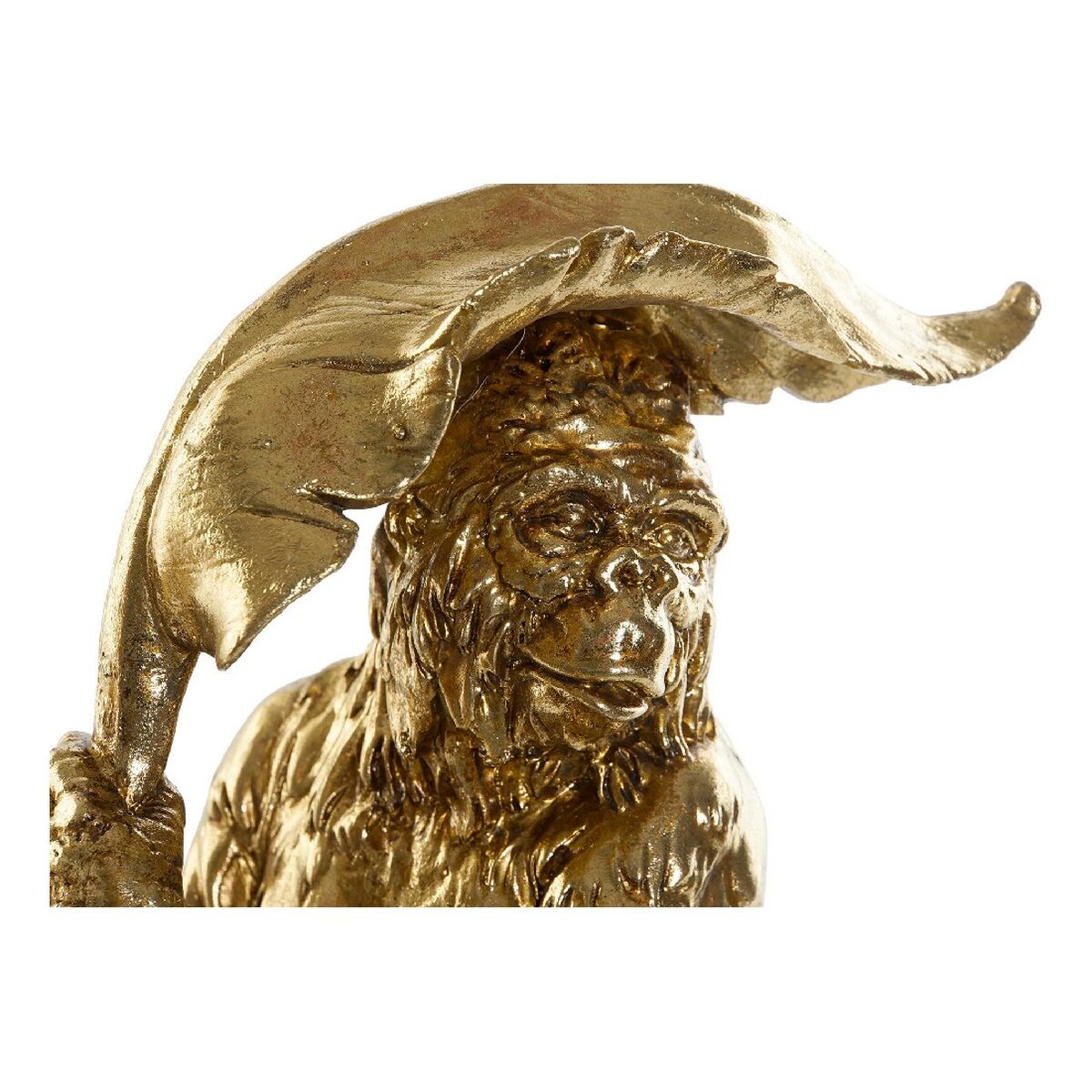 Statua Decorativa DKD Home Decor Dorato Coloniale Scimmia Foglia della pianta 16,5 x 10,6 x 22,5 cm