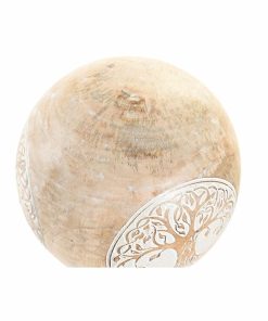 Statua Decorativa DKD Home Decor Bianco Naturale Albero Gufo Decapaggio 13 x 13 x 13 cm